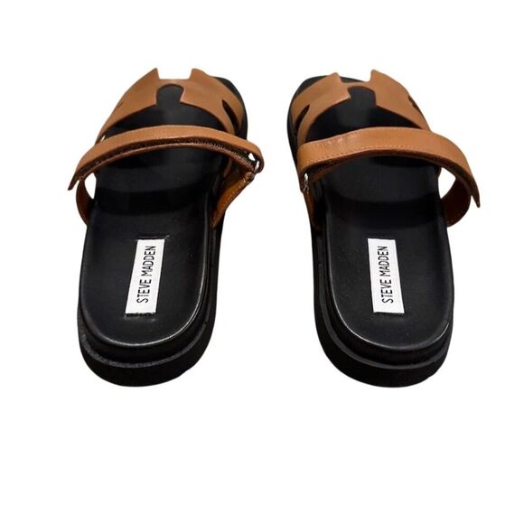 Steve Madden Women's Velcro Closure Slide Sandals Brown Size 9.5 Casual - Picture 6 of 13